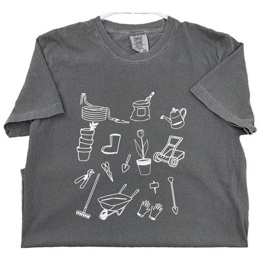 Yardwork tools t-shirt