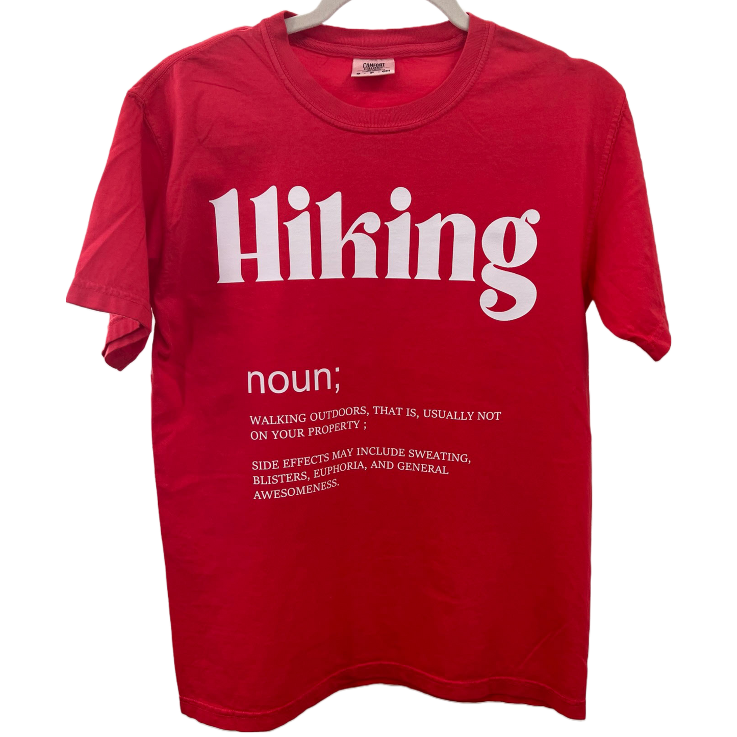 Hiking t-shirt front banner