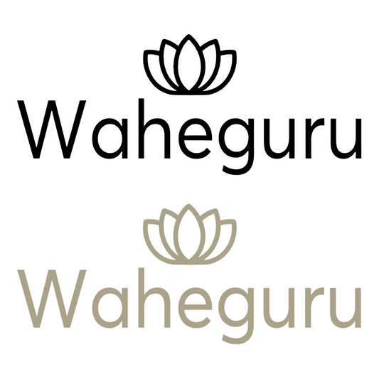 Waheguru screen print in Black and Sage color