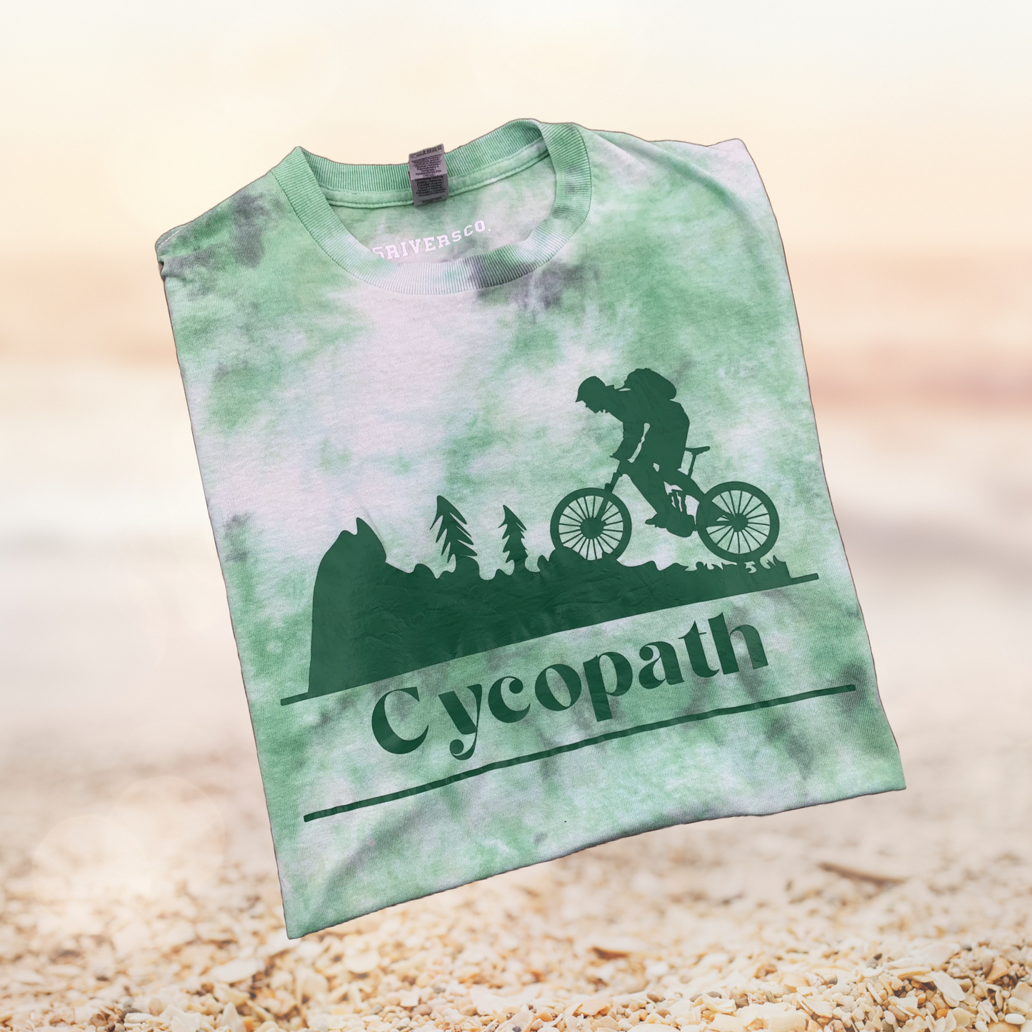 Mountain biking tie-dye t-shirt